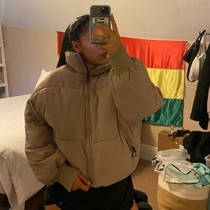 Cream / Tan puffer jacket
